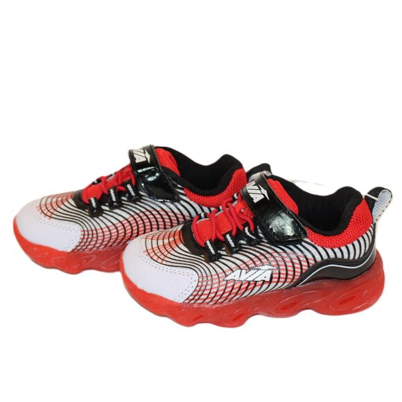 Avia Other - Avia Boys Sneakers Velcro Elastic Slip On Black Red White Size 9